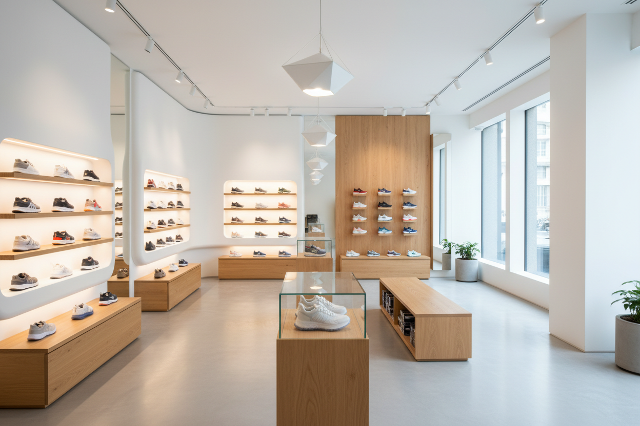 un negozio di scarpe